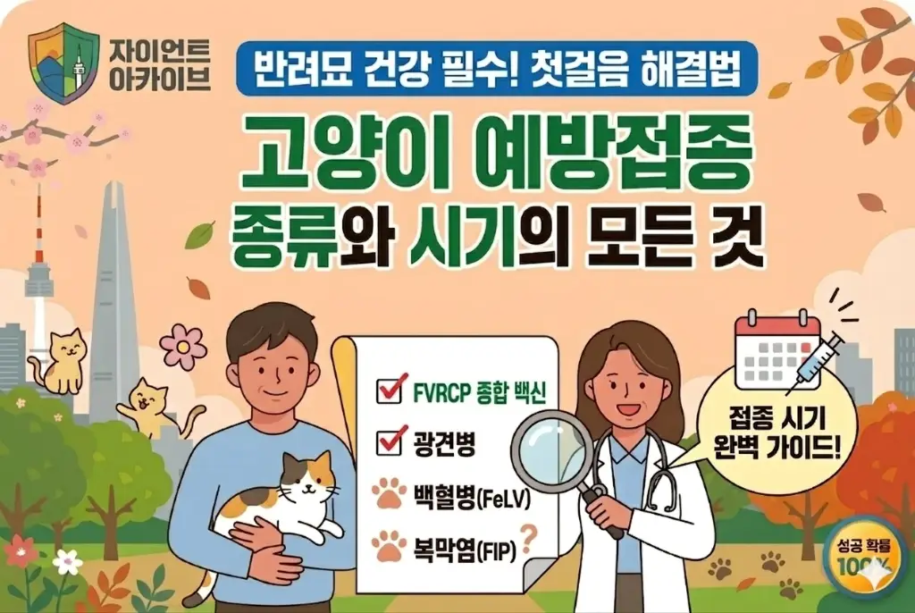 고양이 예방접종 백신 종류와 시기