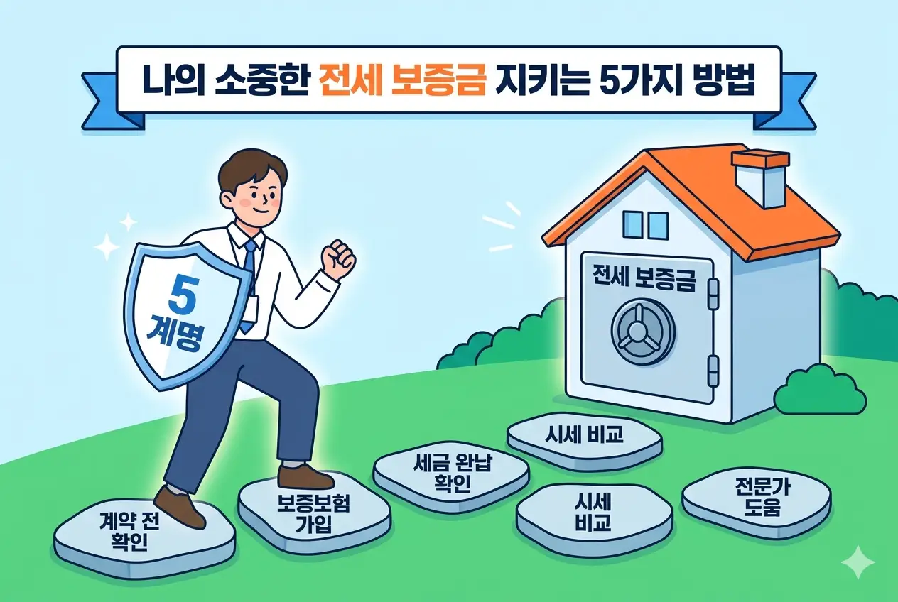 나의 소중한 전세보증금 지키는 5가지 방법