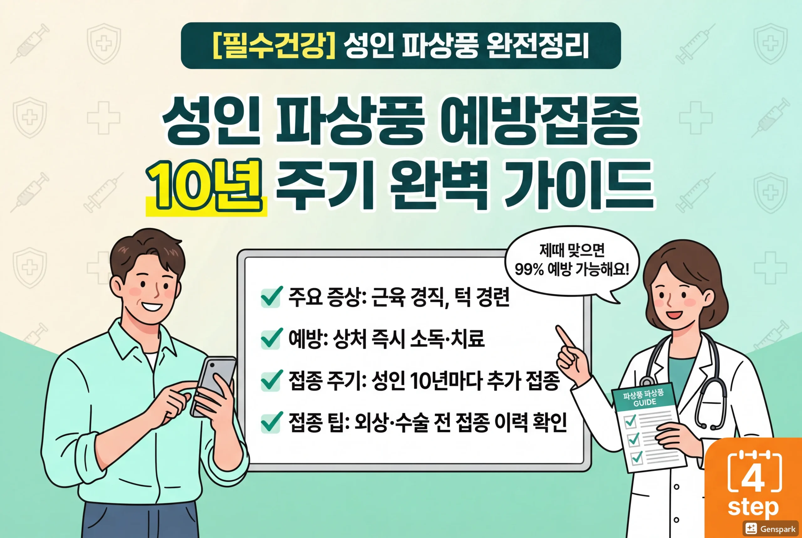 성인 파상풍 증상 예방방법 예방접종 주기 접종 팁 안내