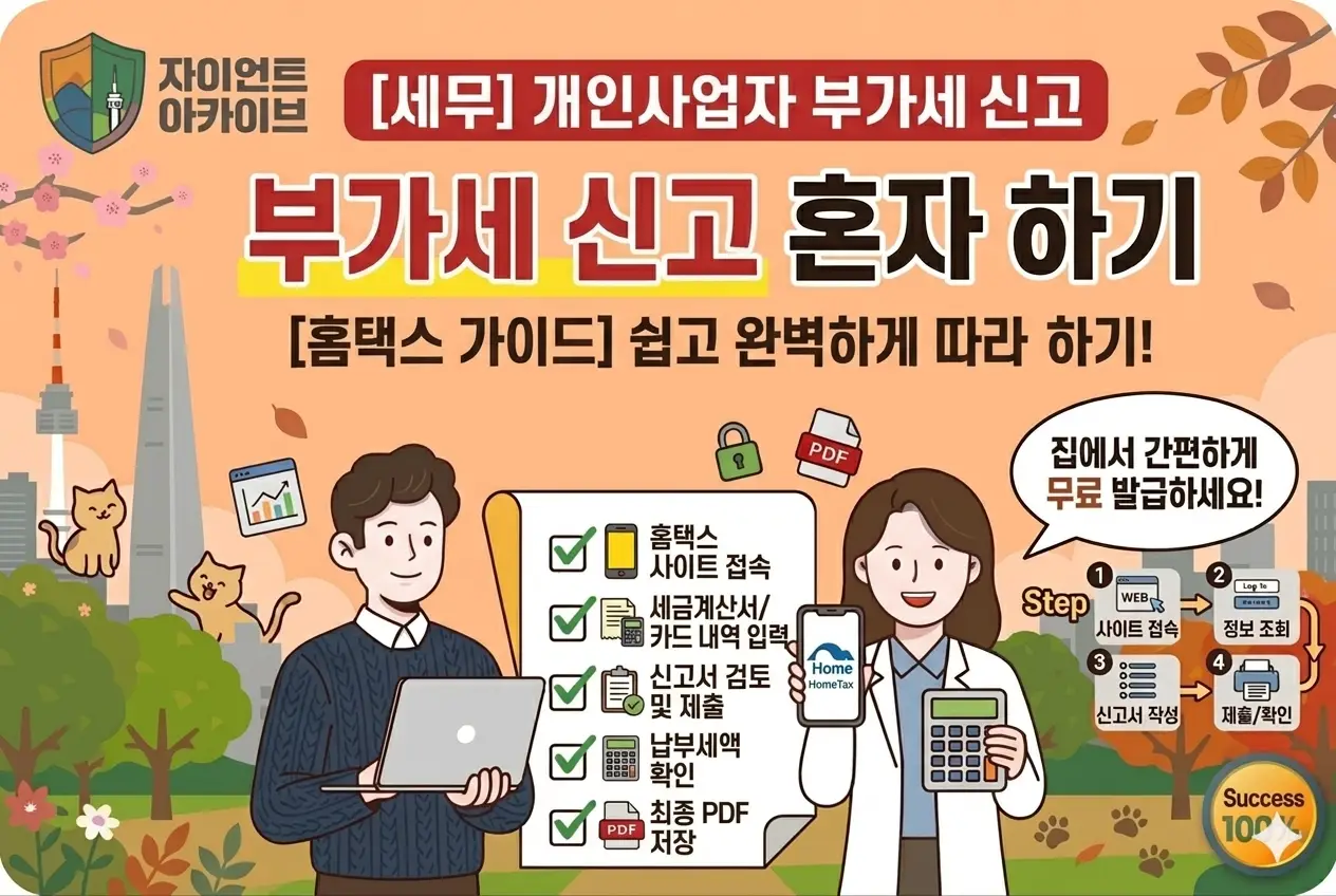 홈택스 개인사업자 부가세 신고 방법