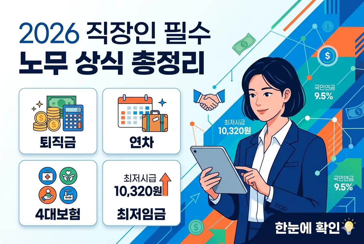 2026-직장인-노무-상식-총정리-퇴직금-연차-4대보험-최저임금