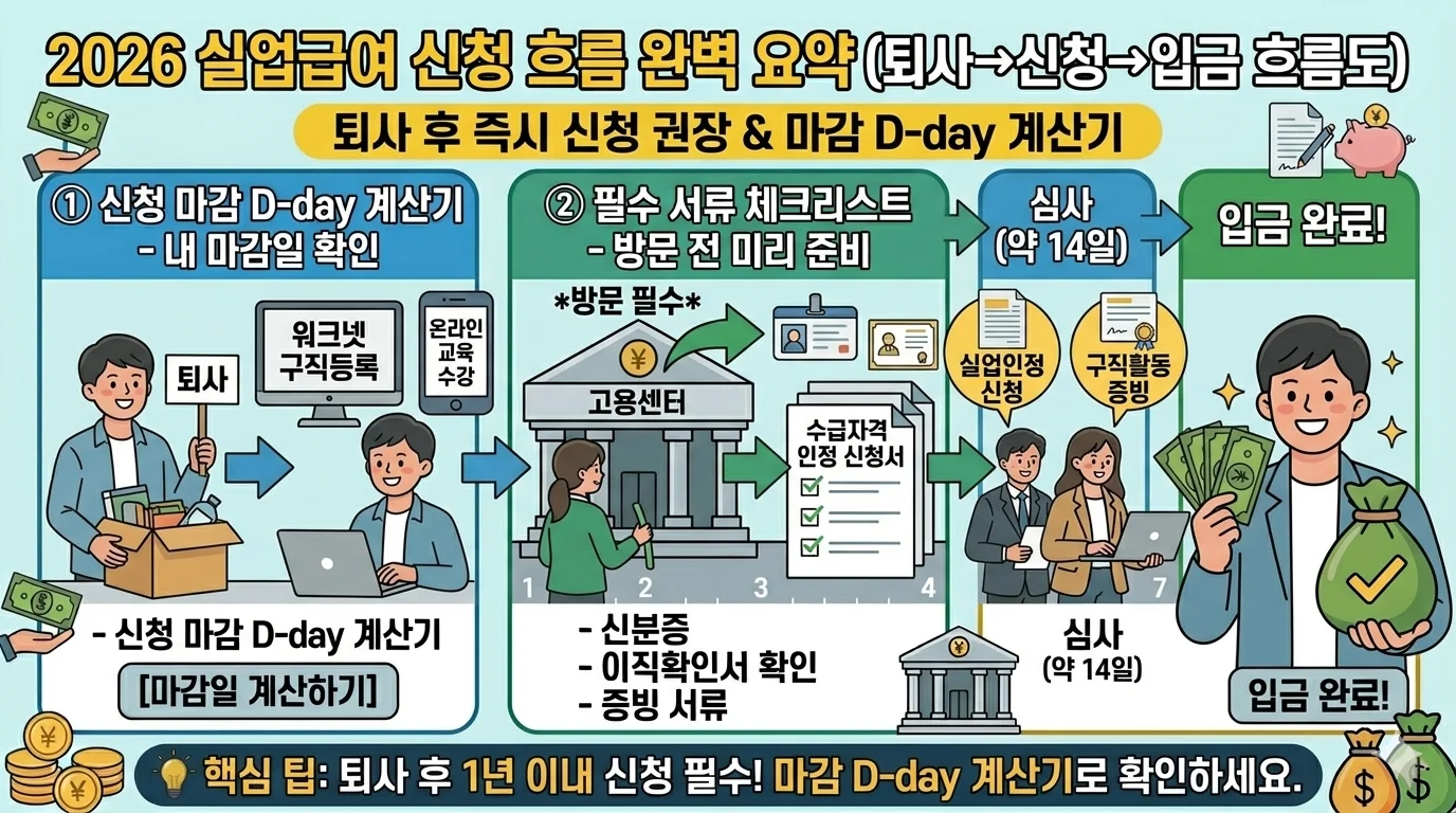 2026년 실업급여 신청 절차 한눈에 보기