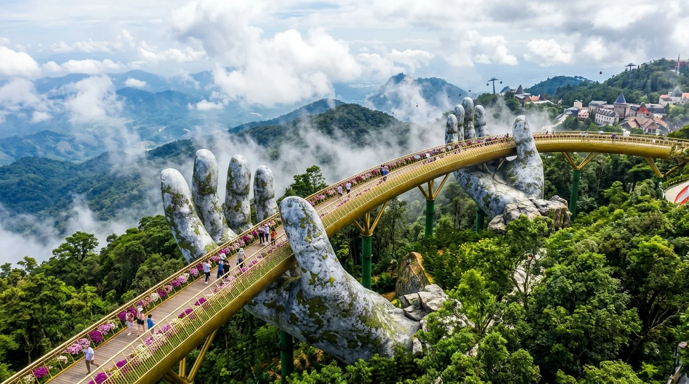 다낭 바나힐 골든브릿지 전경