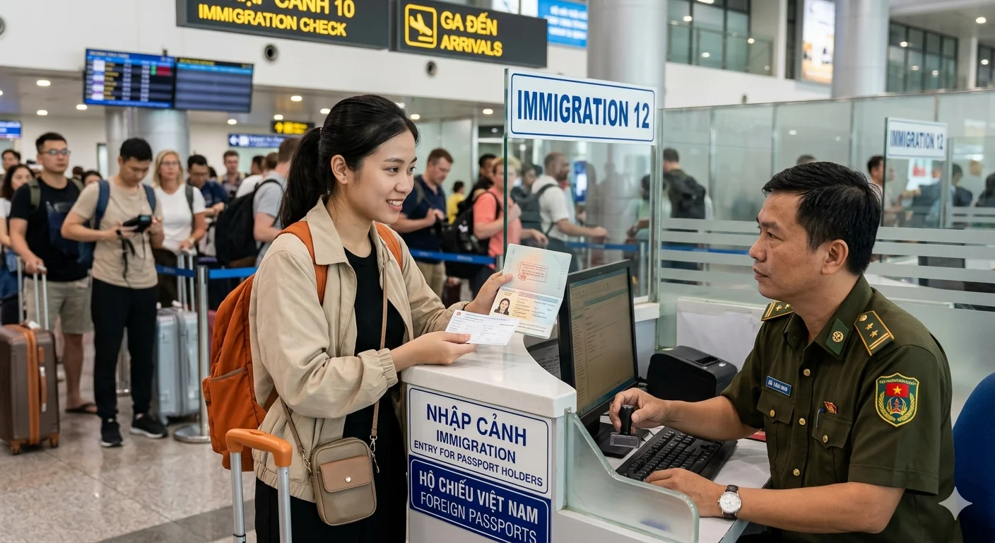 베트남 입국심사 공항 여권 비자