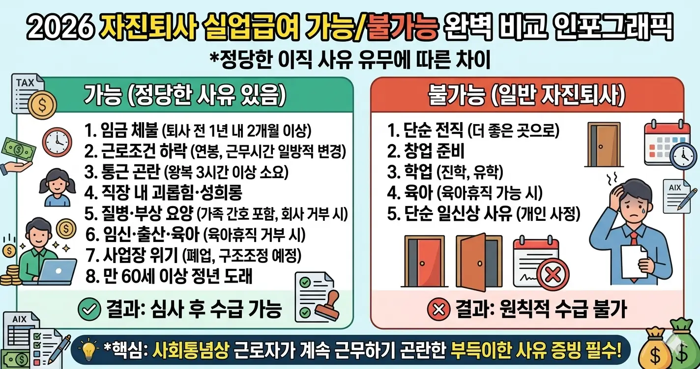 자진퇴사 실업급여 수급 가능 여부 정리