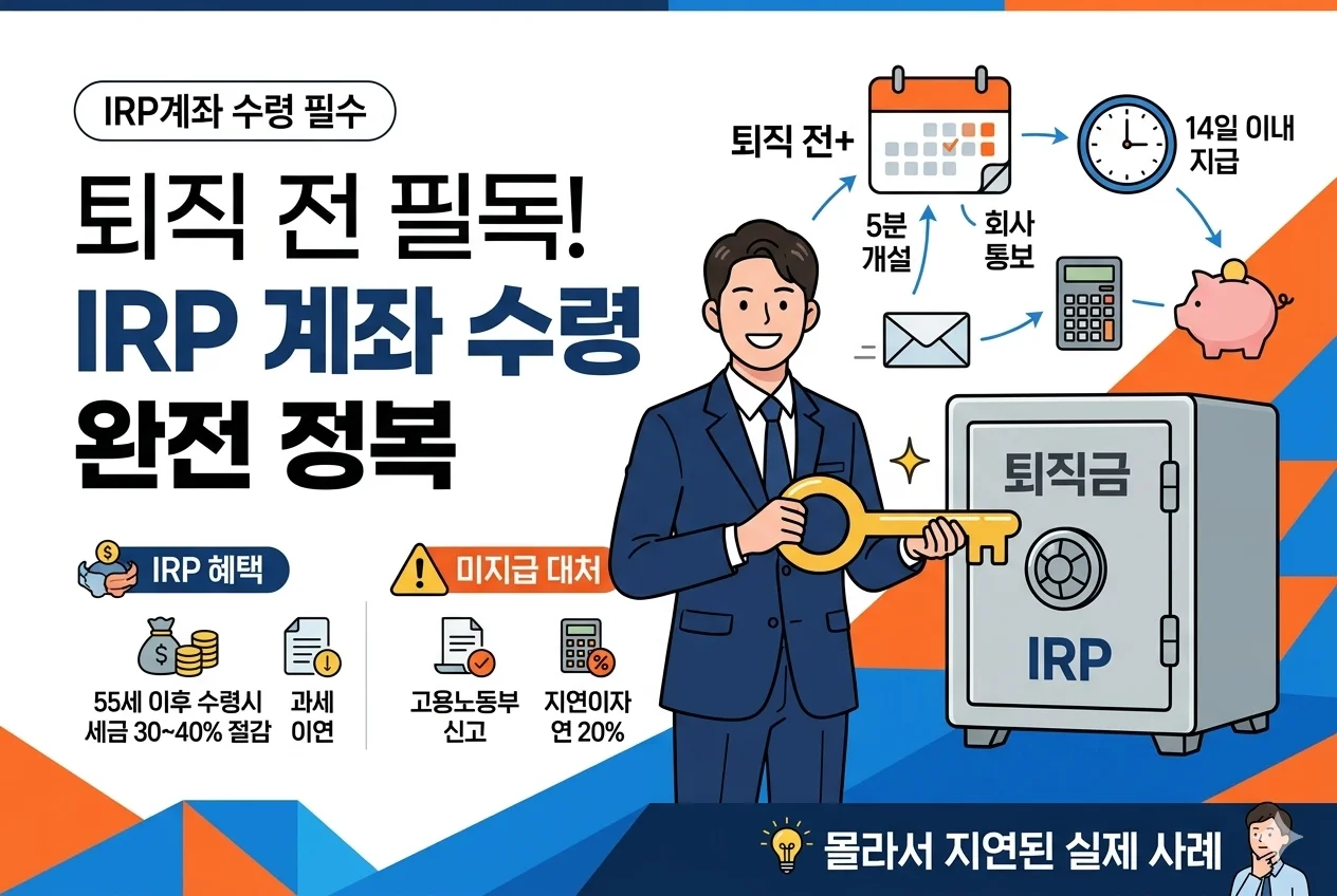 퇴직금 IRP 계좌 수령 방법