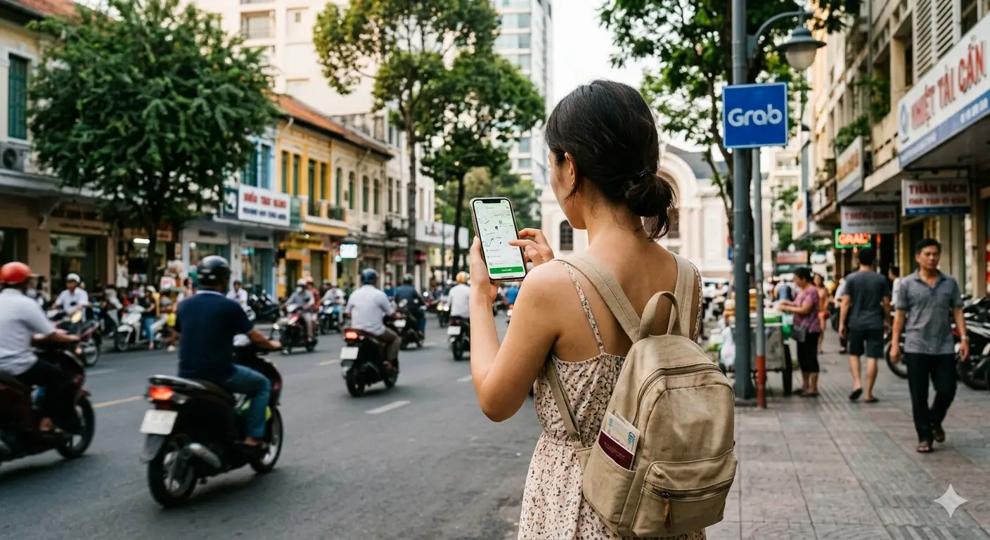 호치민 그랩 이용 모습