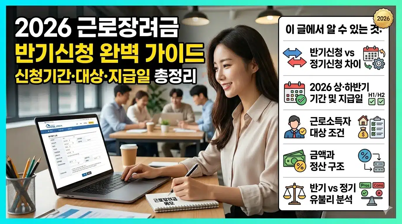 2026 근로장려금 반기신청 기간 지급일 총정리