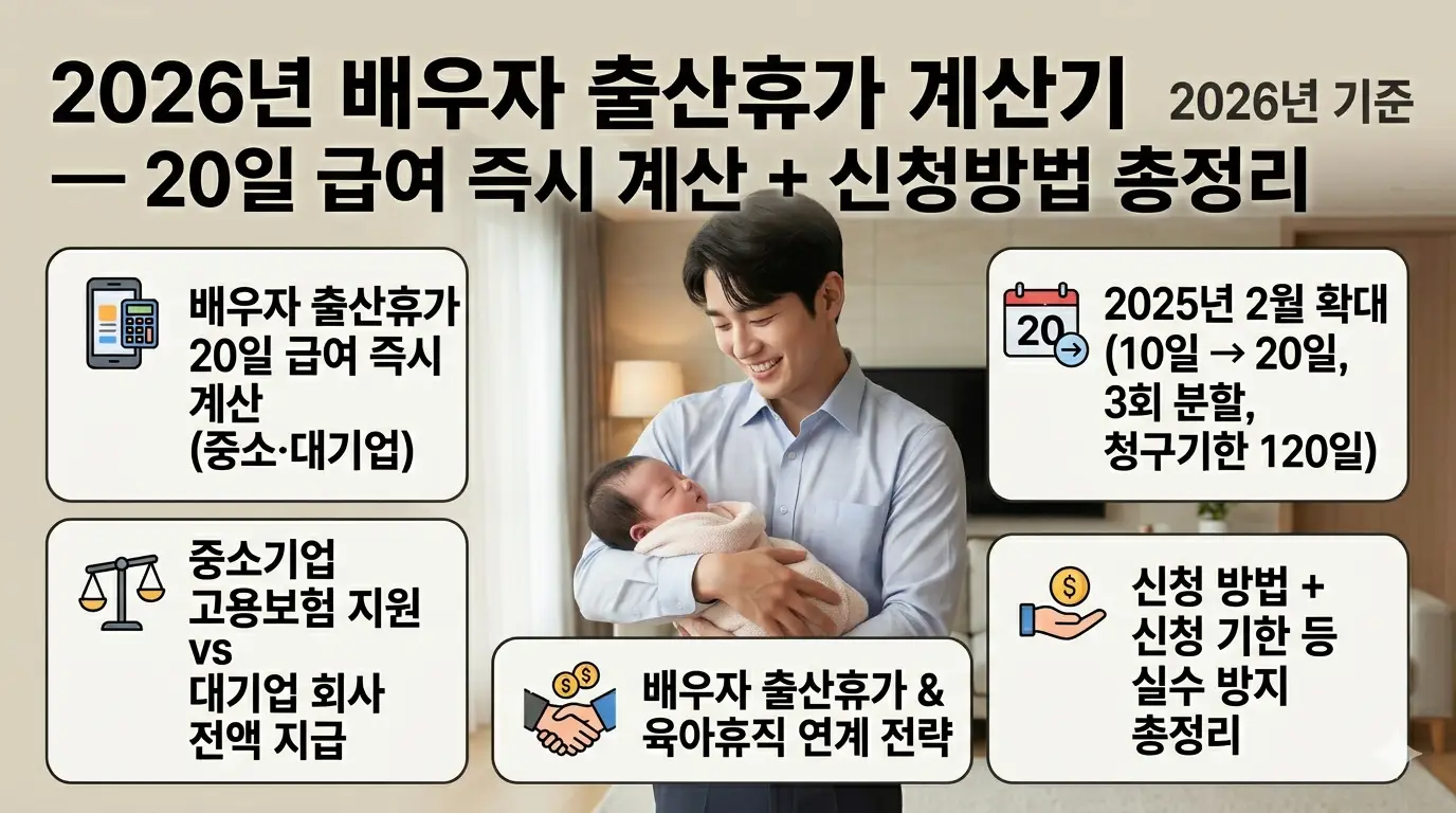 2026년-배우자-출산휴가-계산기-20일-급여-신청방법