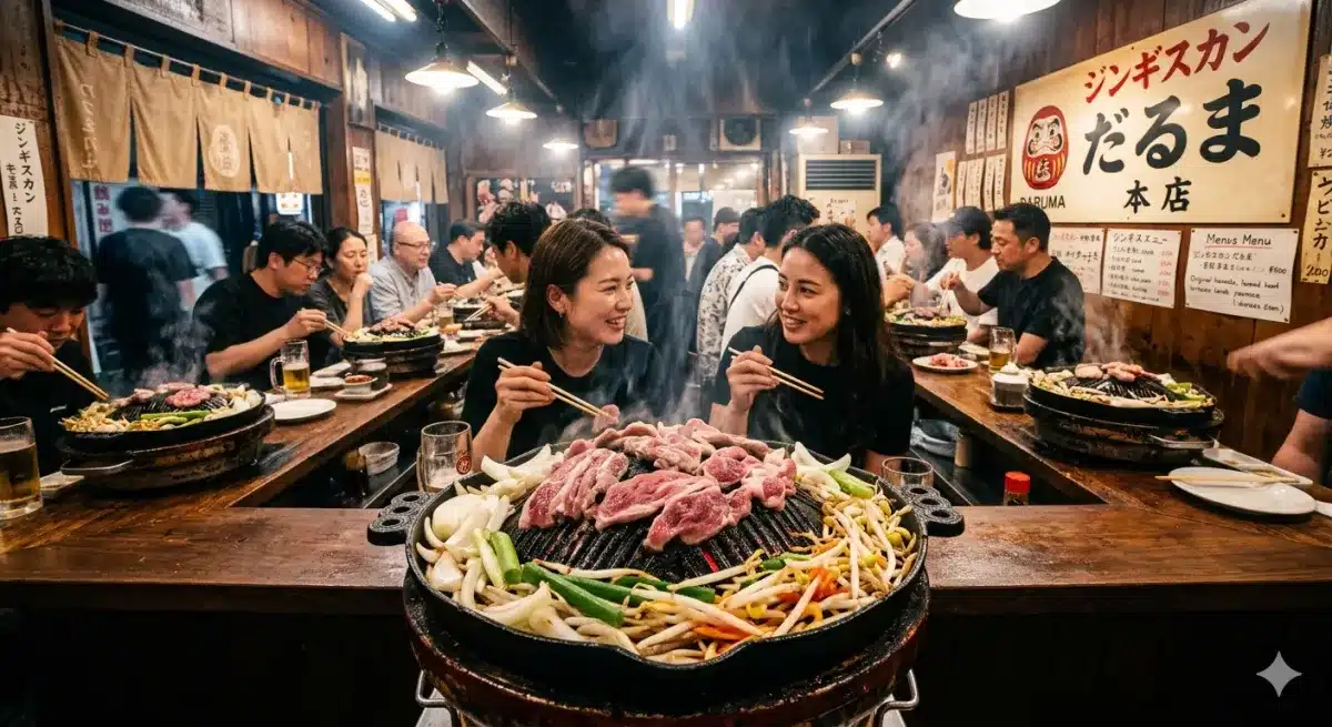 삿포로 홋카이도 여행 대표 메뉴 징기스칸 양고기 구이