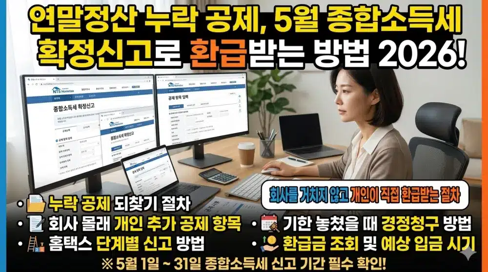 연말정산-누락-공제-종합소득세-확정신고-환급-방법