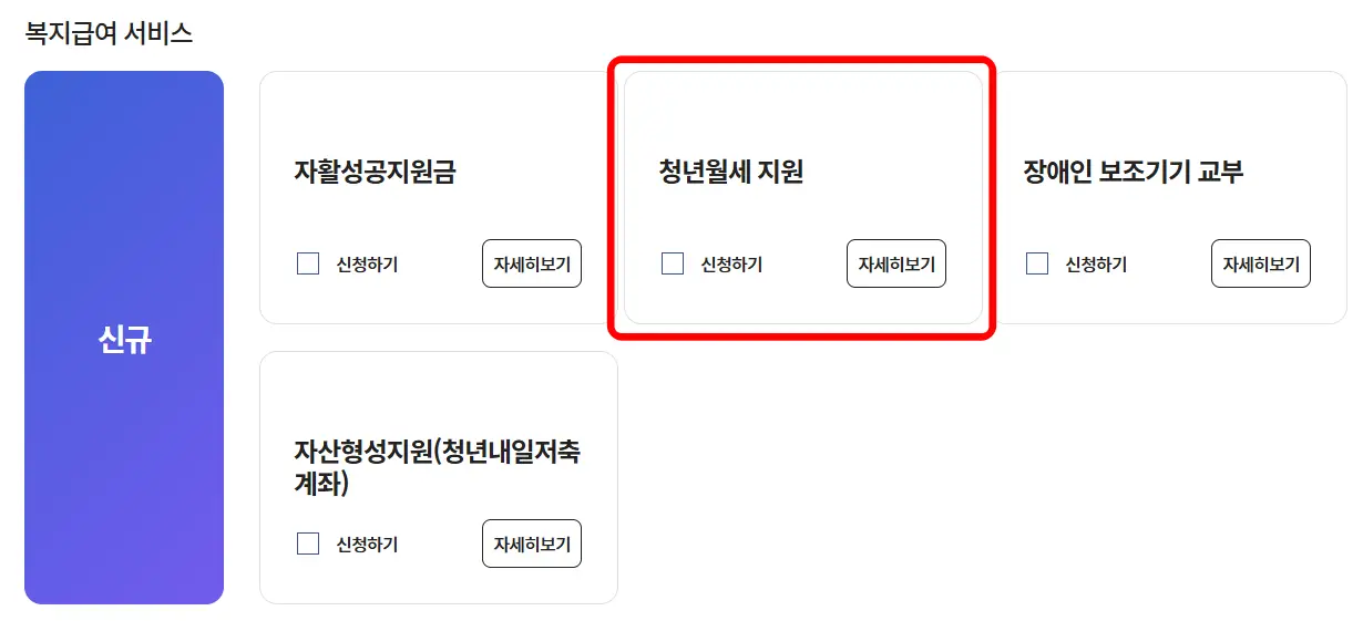 2026 청년월세지원 복지로 신청