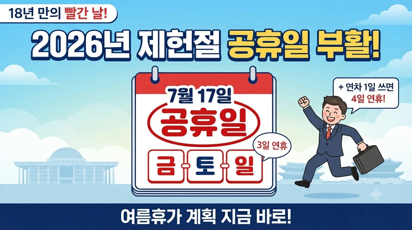 2026년 제헌절 공휴일 부활